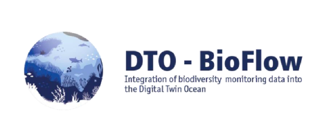 DTO - Bioflow Integration of biodiversity monitoring data into the Digital Twin Ocean logo.